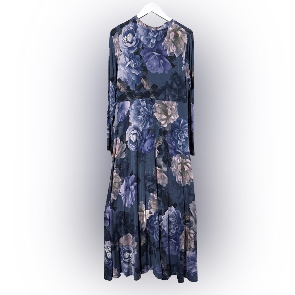 Johnny Was Grey Peony Long Sleeve Tee Dress - Picture 2 of 7